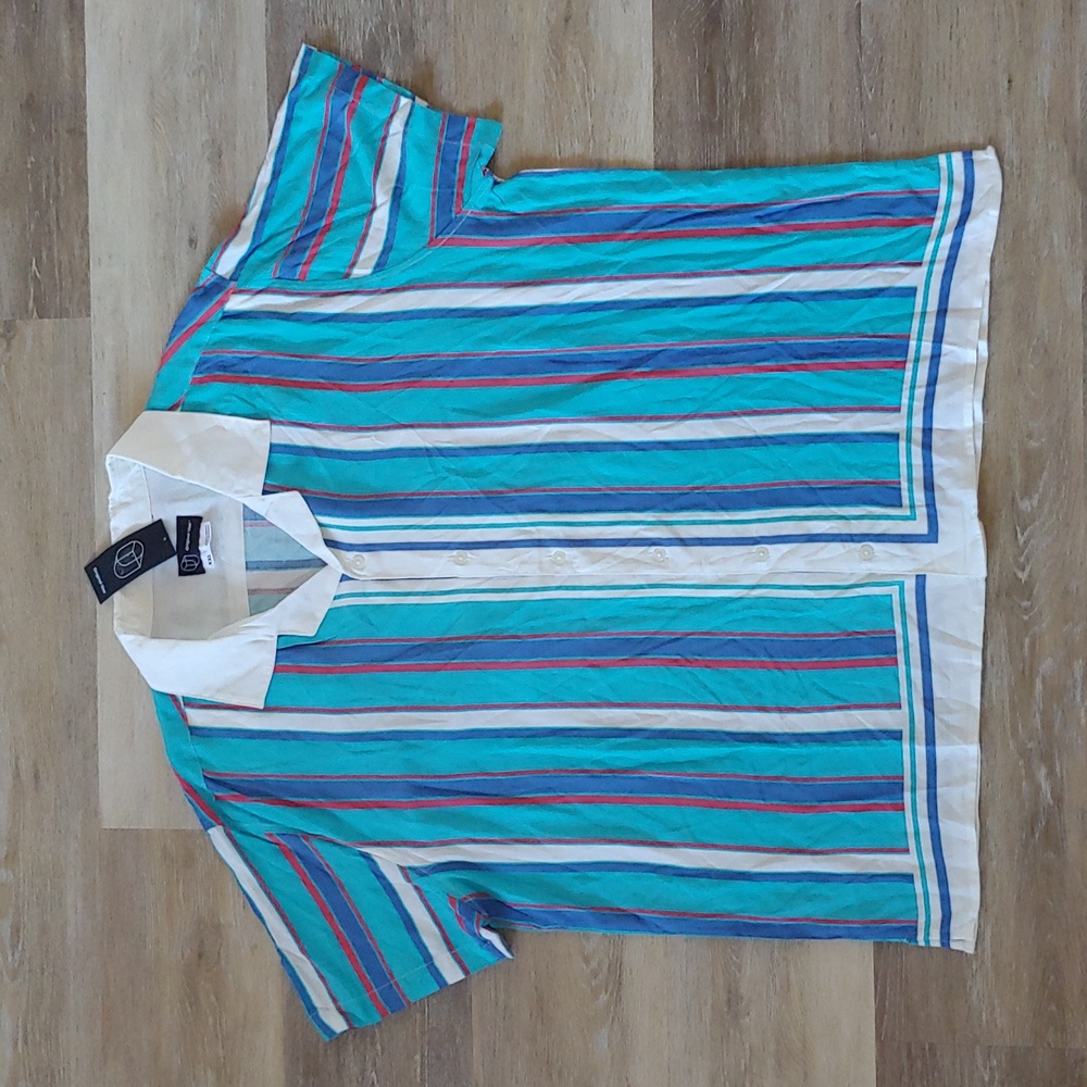 NWT Original Use Men's 100% Rayon Short Sleeve Button Down Shirt Size XXL